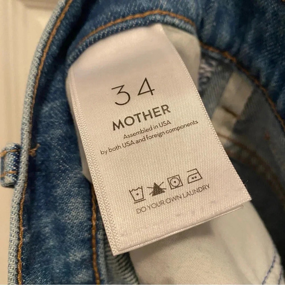 Mother Snacks Tippy Top Blue Jeans - Picture 4 of 6